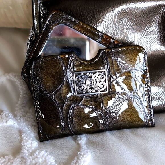 Brighton Rosealie Flower Leather Coin Purse/Wallet w Bonus Mirror - Picture 9 of 14